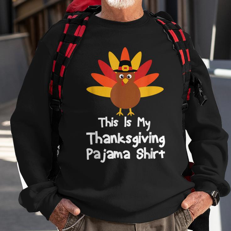 This Is My Thanksgiving Pajama Turkey Day Sweatshirt Gifts for Old Men