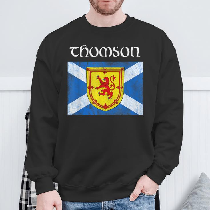 Thomson Clan Scottish Name Scotland Flag Sweatshirt Gifts for Old Men