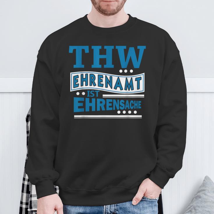 Thw Ehrenamt Ist Ehrensache Technisches Hilfswerk Motiv Sweatshirt Geschenke für alte Männer