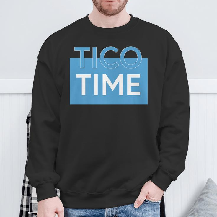 Tico Time Surf Culture Sunset Costa Rican Surfers Sweatshirt Gifts for Old Men