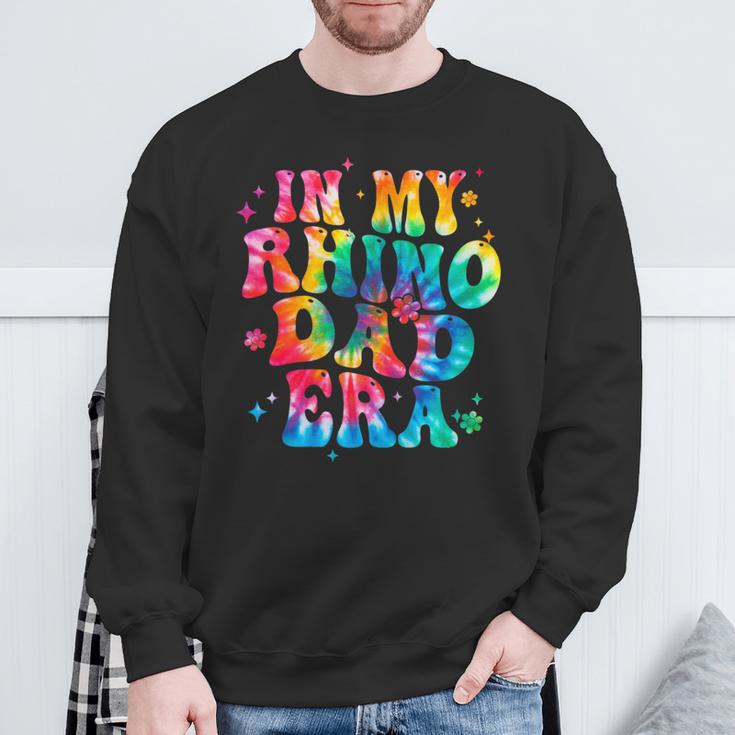 Tie Dye In My Rhino Dad Era Rhino Father Sweatshirt Gifts for Old Men