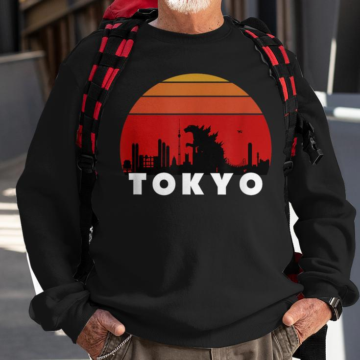 Tokyo Monster Kaiju Attacking Japan Sweatshirt Gifts for Old Men