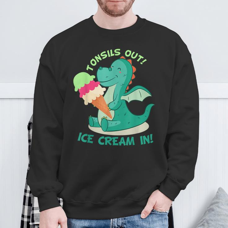 Tonsillectomy Surgery Tonsils Out Ice Cream In Sweatshirt Gifts for Old Men