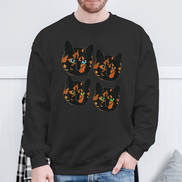 Tortitude Feisty Tortie Tortoiseshell Cat Lover Sweatshirt Gifts for Old Men