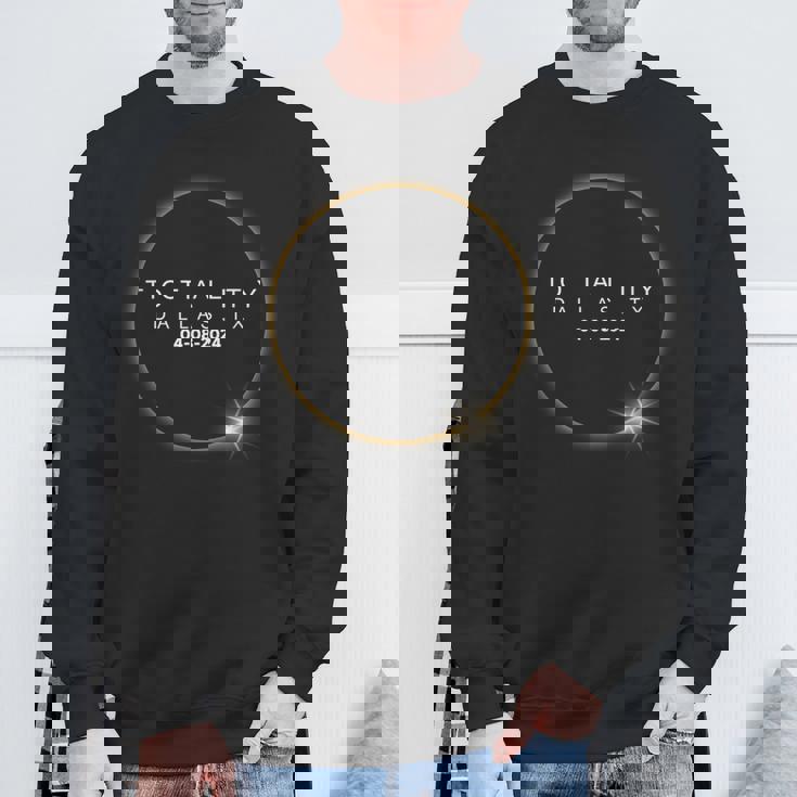 Total Solar Eclipse 04 08 24 Dallas Texas Usa Totality 2024 Sweatshirt Gifts for Old Men