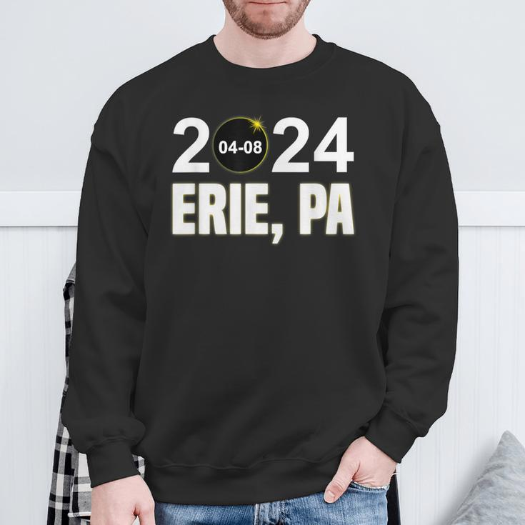 Total Solar Eclipse 04082024 Erie Pennsylvania Eclipse Sweatshirt Gifts for Old Men
