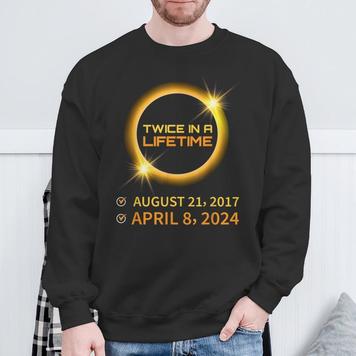 Total Solar Eclipse 2024 April 8 America Totality Spring Sweatshirt Gifts for Old Men