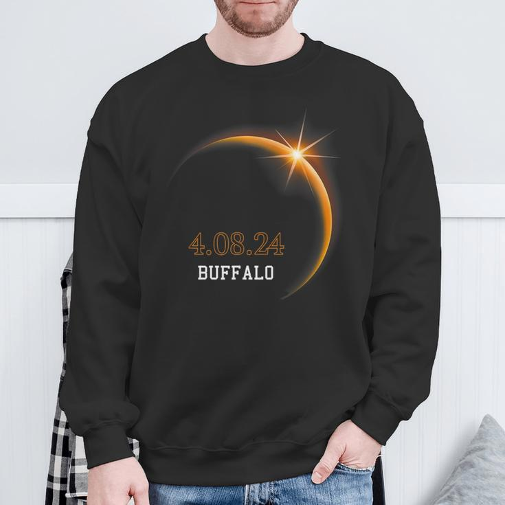Total Solar Eclipse 2024 Buffalo Totality Spring 40824 Sweatshirt Gifts for Old Men