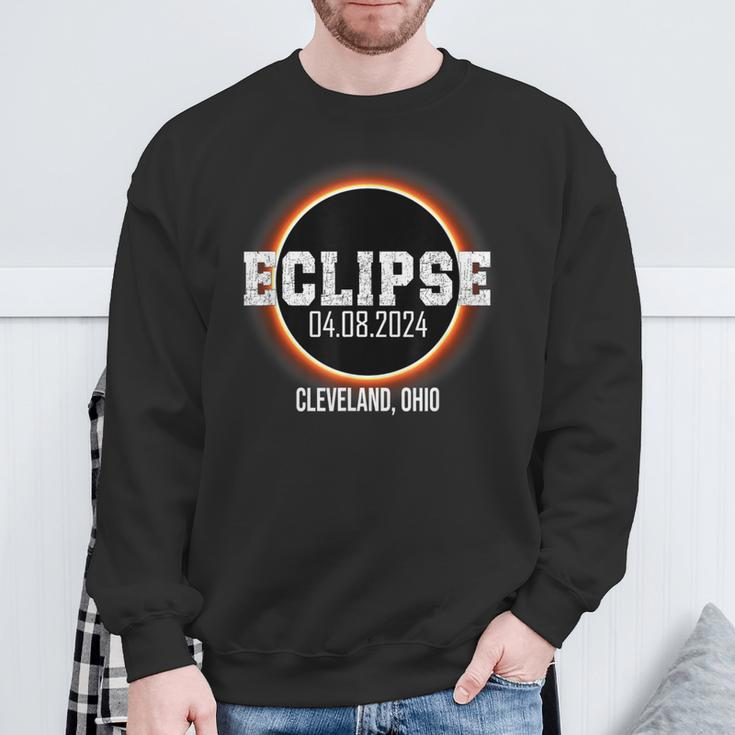 Total Solar Eclipse 2024 Cleveland Ohio Totality April 8 Sweatshirt Gifts for Old Men
