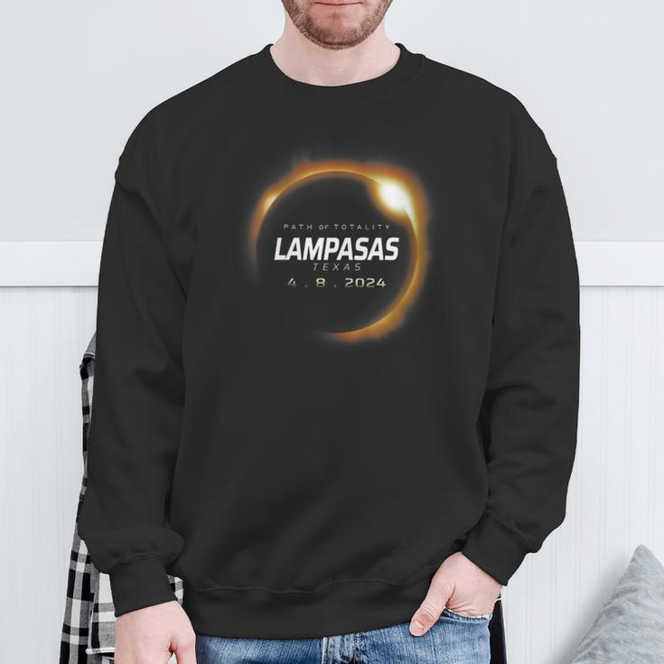 Total Solar Eclipse 2024 Lampasas Texas April 8 2024 Sweatshirt Gifts for Old Men