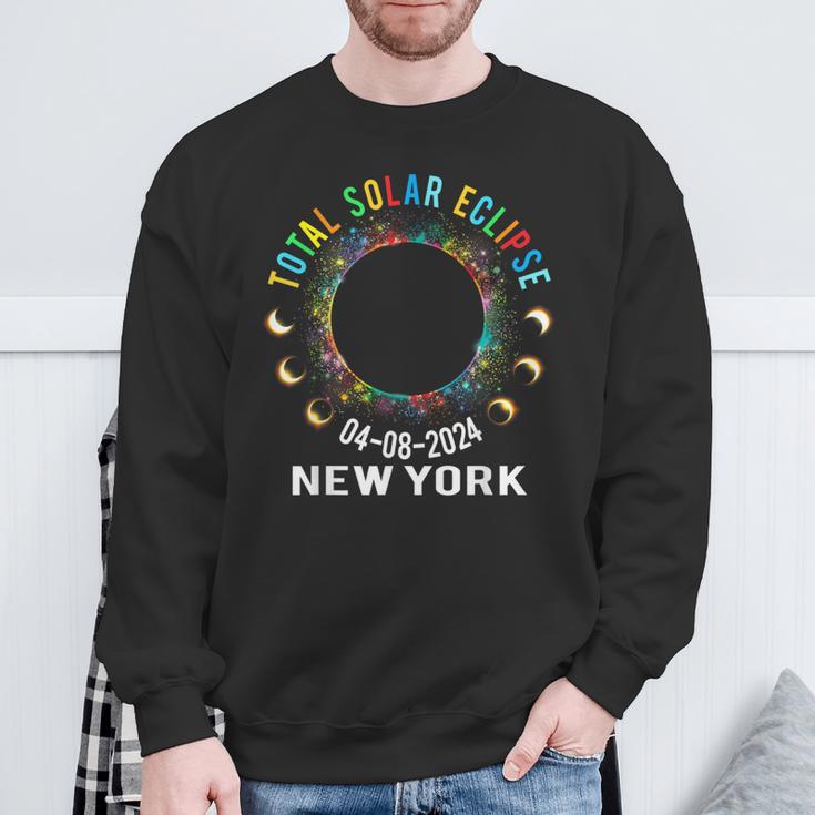 Total Solar Eclipse 2024 Totality April 8 2024 New York Usa Sweatshirt Gifts for Old Men