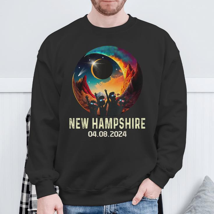 Total Solar Eclipse 2024 Totality New Hampshire Sweatshirt Gifts for Old Men