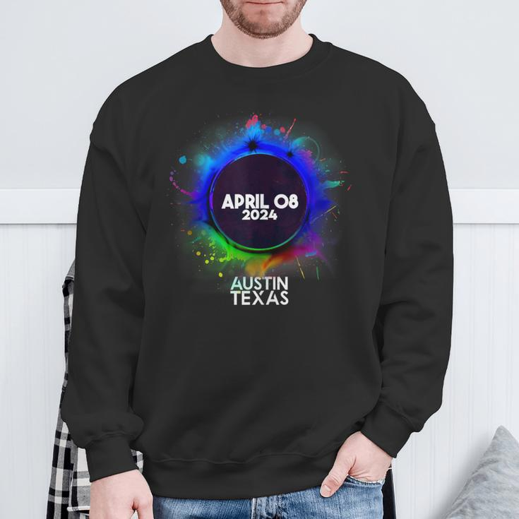 Total Solar Eclipse Austin Texas 2024 Totality Sweatshirt Gifts for Old Men