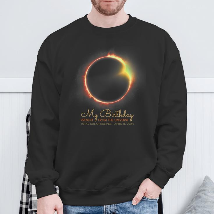 Total Solar Eclipse It's My Birthday April 8 2024 Sweatshirt Gifts for Old Men