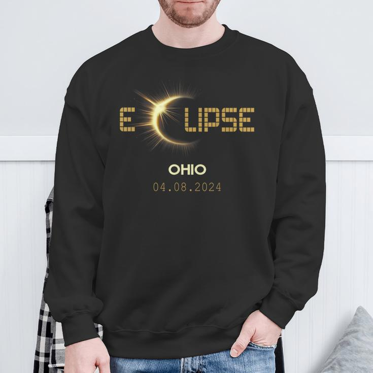 Total Solar Eclipse Ohio Totality America April 8 2024 Ohio Sweatshirt Gifts for Old Men