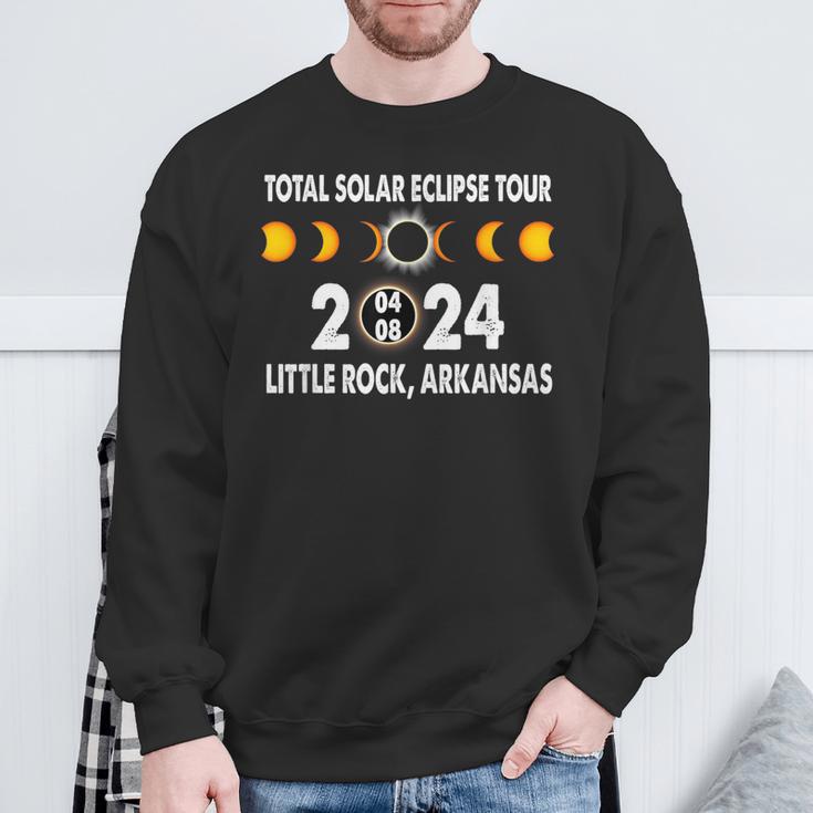 Total Solar Eclipse Us Tour 04 08 2024 Little Rock Arkansas Sweatshirt Gifts for Old Men