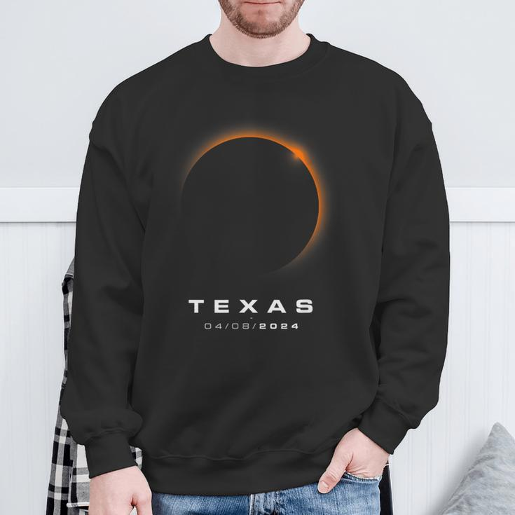 Totale Solar Eclipse 2024 Texas Solar Eclipse Sweatshirt Geschenke für alte Männer