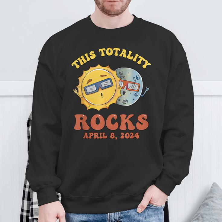 This Totality Rocks Solar Eclipse Pun April 8 2024 Sweatshirt Gifts for Old Men