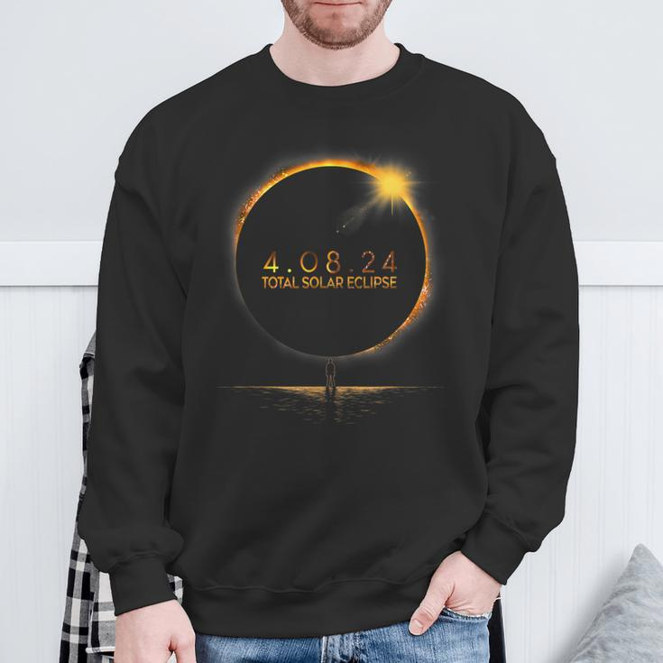 Totality Total Solar Eclipse 2024 Usa Spring April 8 2024 Sweatshirt Gifts for Old Men