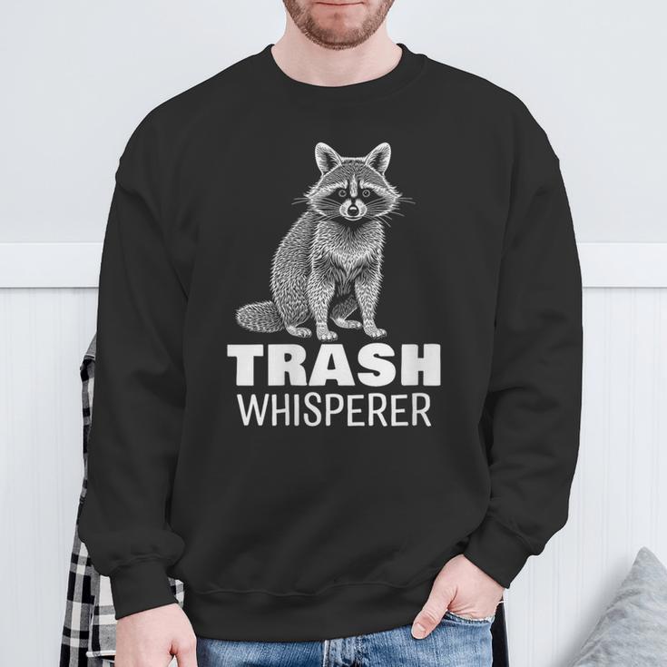 Trash Whisperer Cute Raccoon Face Raccoon Lovers Sweatshirt Gifts for Old Men