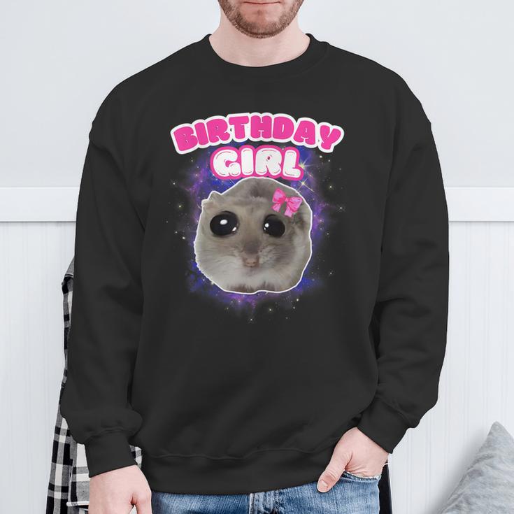 Trauriger Sad Hamster Hamstie Hamsty Hamsti Memes Sweatshirt Geschenke für alte Männer