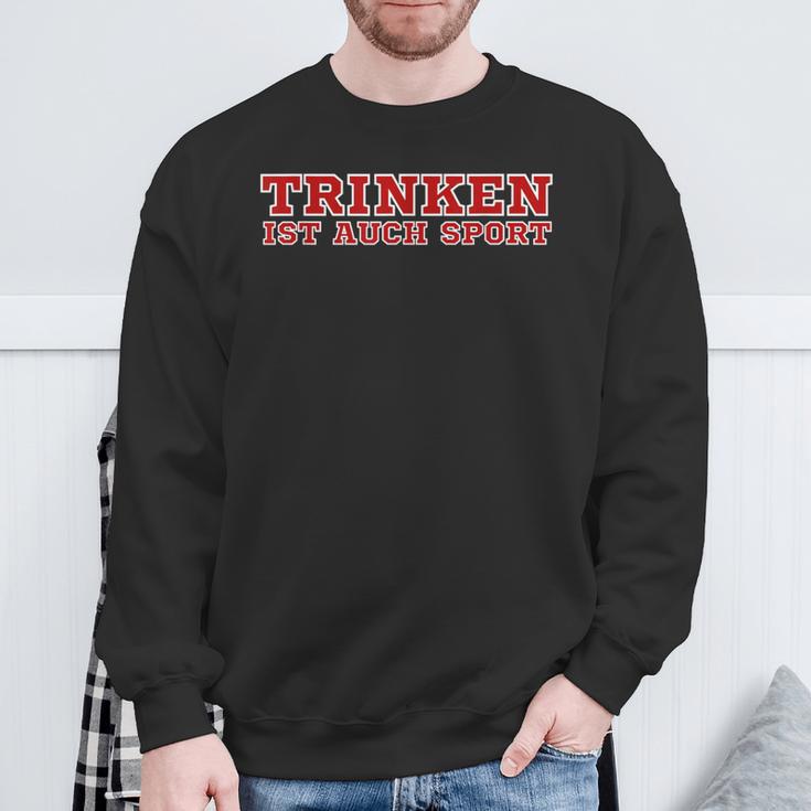 Trinken Ist Auch Sport Après Ski Fun Malle Party Lorenz Blue Sweatshirt Geschenke für alte Männer