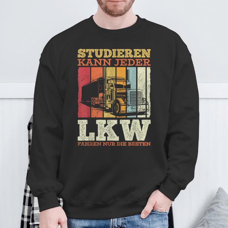 With Truck Driver Studier Kann Jeder Lruck Fahren Nur Die Besten Sweatshirt Geschenke für alte Männer