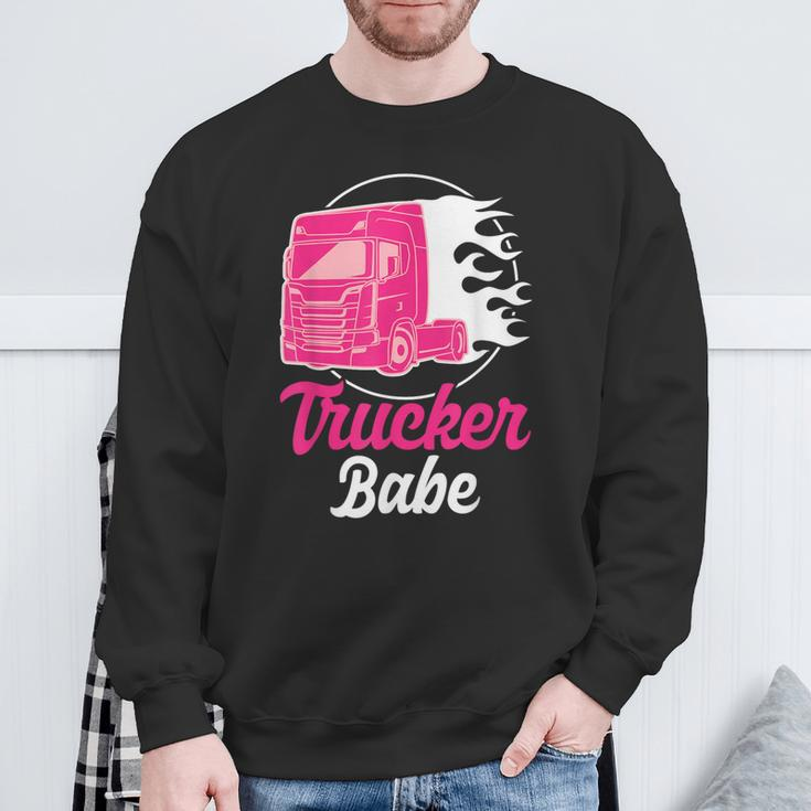 Trucker Babe Truck Driver And Trucker Sweatshirt Geschenke für alte Männer