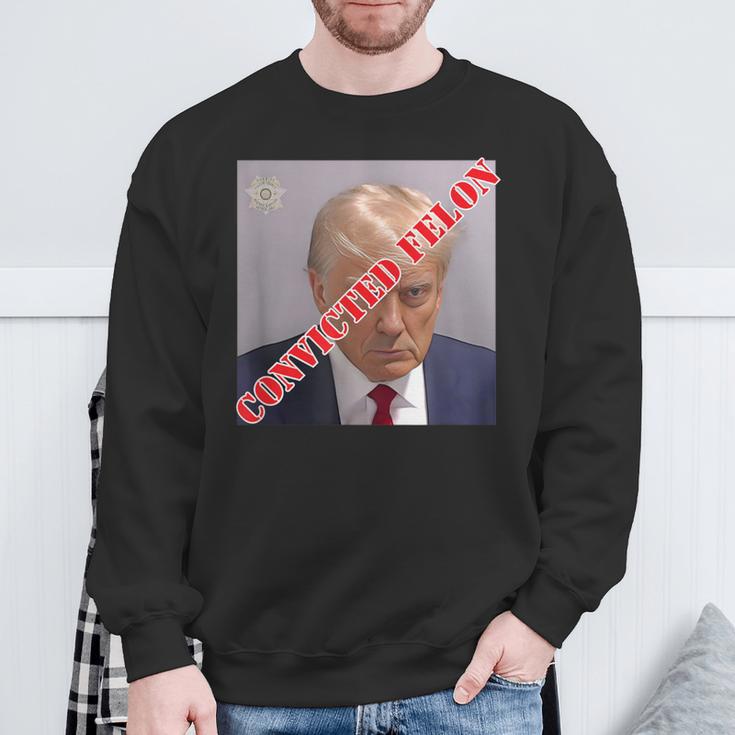 Trump 2024 Convicted Felon Stamped Guilty Sweatshirt Gifts for Old Men