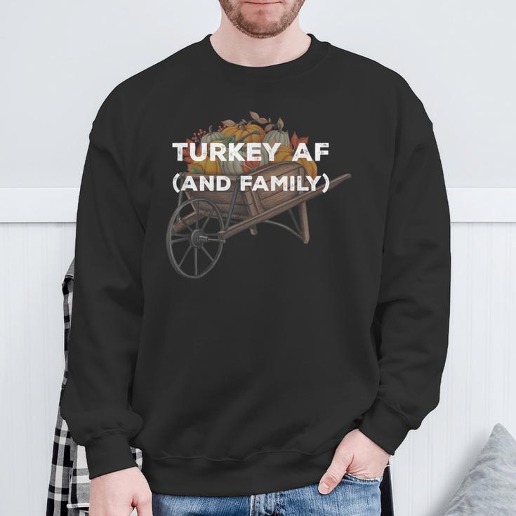 Türkei Af Thanksgiving Familie Truthahn Tagerwandte Papa Witze Sweatshirt Geschenke für alte Männer