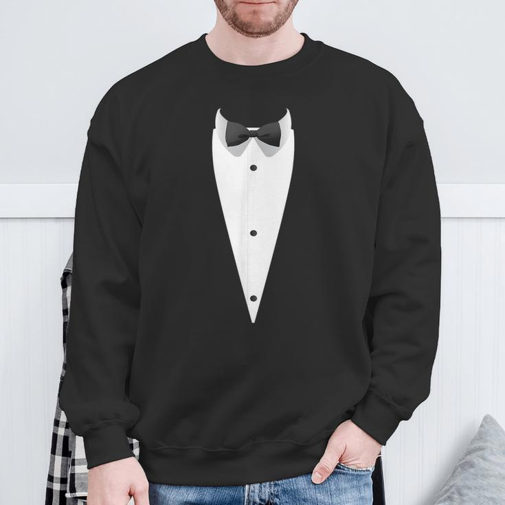 Tuxedo With Bowtie For Wedding And Special Occasions Sweatshirt Gifts for Old Men