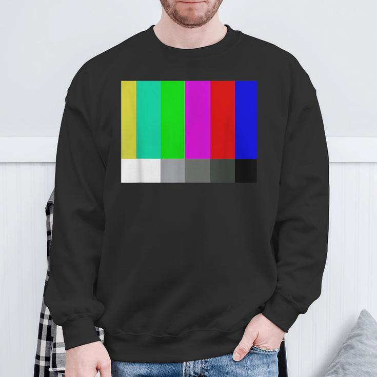 Tv Offline Color Bars Test Pattern Technical Difficulties Sweatshirt Gifts for Old Men