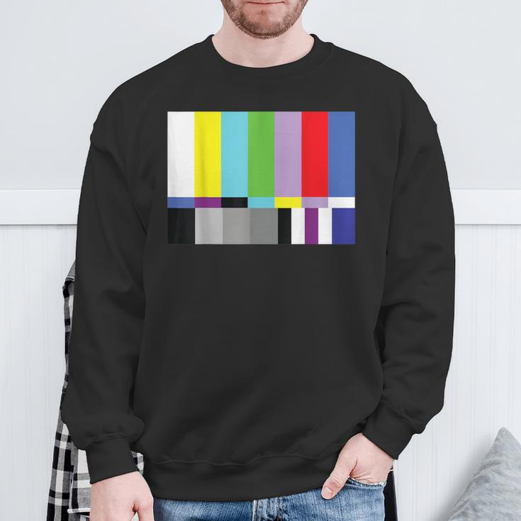 Tv Test Pattern Television Watcher Birthday Sweatshirt Gifts for Old Men