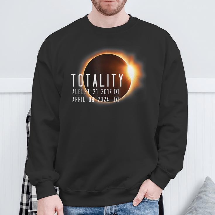 Twice In A Lifetime Totality Solar Eclipse 2017 & 2024 Sweatshirt Gifts for Old Men