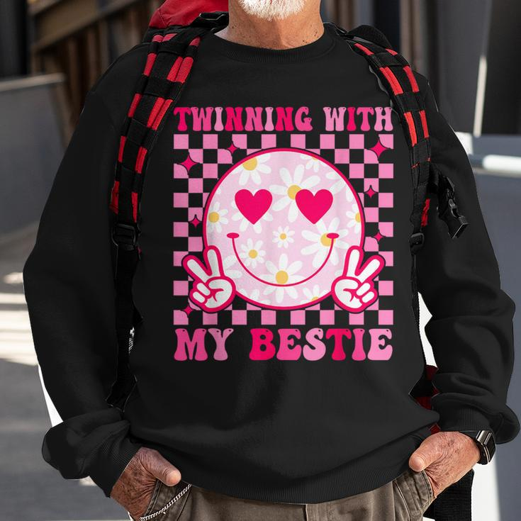 Twinning With My Bestie Matching Best Friend Bff Twins Day Sweatshirt Gifts for Old Men