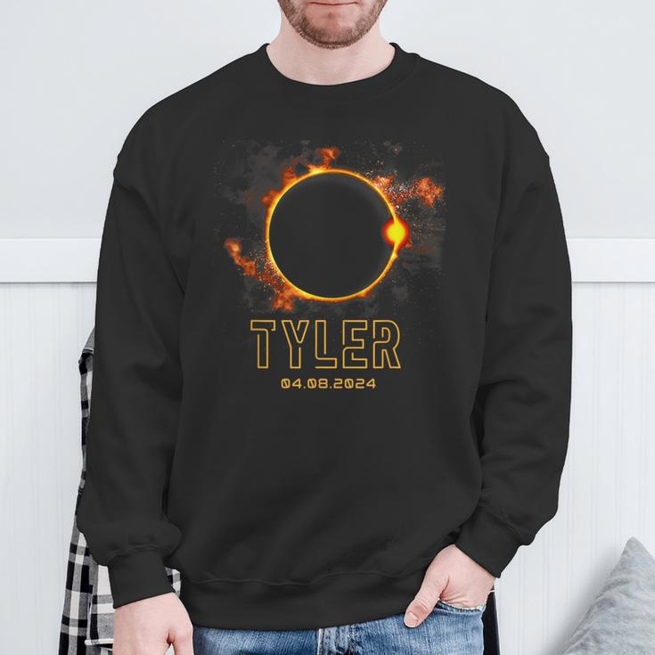 Tyler Texas Total Solar Eclipse 2024 April 8Th Souvenir Sweatshirt Gifts for Old Men