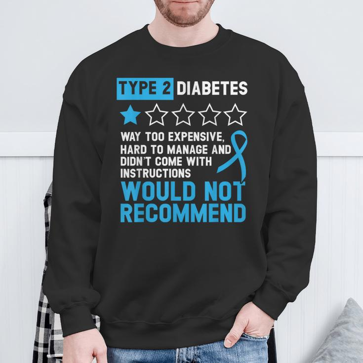 Type 2 Diabetes T2d Warrior Diabetes Awareness Sweatshirt Gifts for Old Men