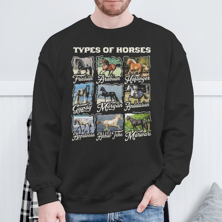 Types Of Horses Lover Cute Riding Girl Boyn Horse Sweatshirt Gifts for Old Men