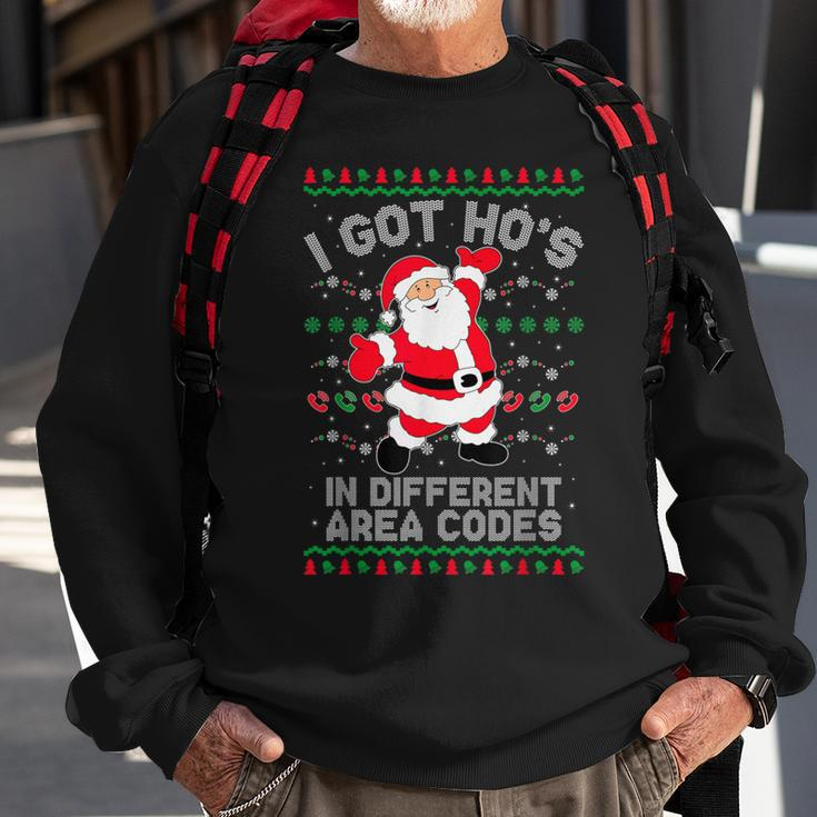 Ugly Christmas Sweater I Got Ho's In Different Area Codes Sweatshirt Gifts for Old Men