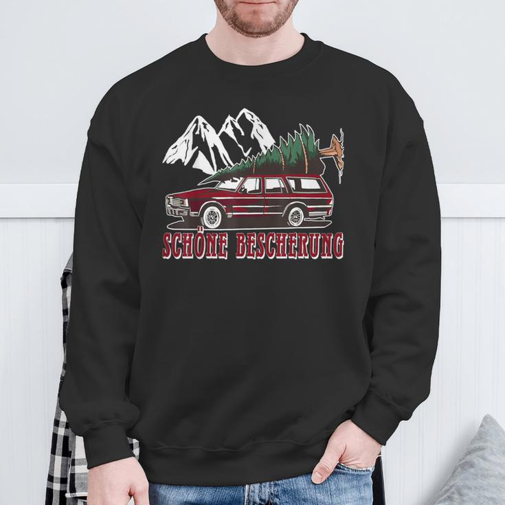 Ugly Christmas Weihnachten Schöne Bescherung Fun Sweatshirt Geschenke für alte Männer