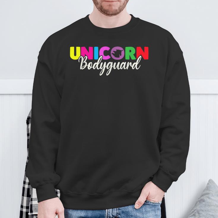 Unicorn Bodyguard Unicorn Security Costume For Dad Daughter Sweatshirt Gifts for Old Men