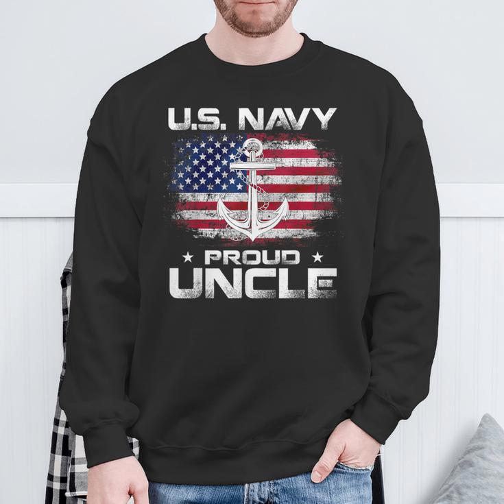 Us Navy Proud Uncle With American Flag Veteran Day Sweatshirt Gifts for Old Men