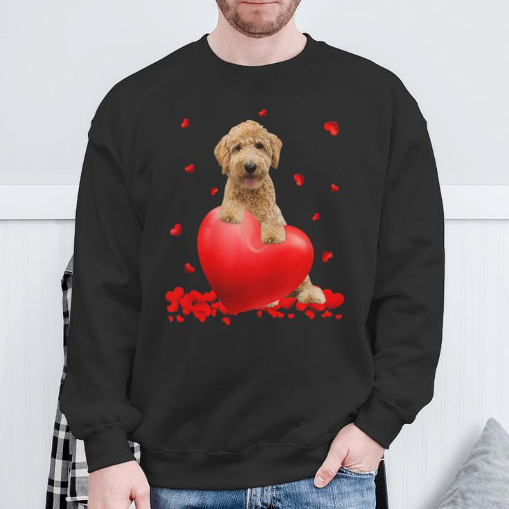 Valentines Day Golden Doodle Heart Dog Lovers Sweatshirt Gifts for Old Men