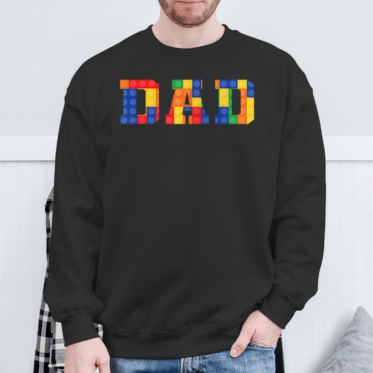 Vatertag Papa Meister Baumeister Ziegel Blöcke Familie Matching Sweatshirt Geschenke für alte Männer