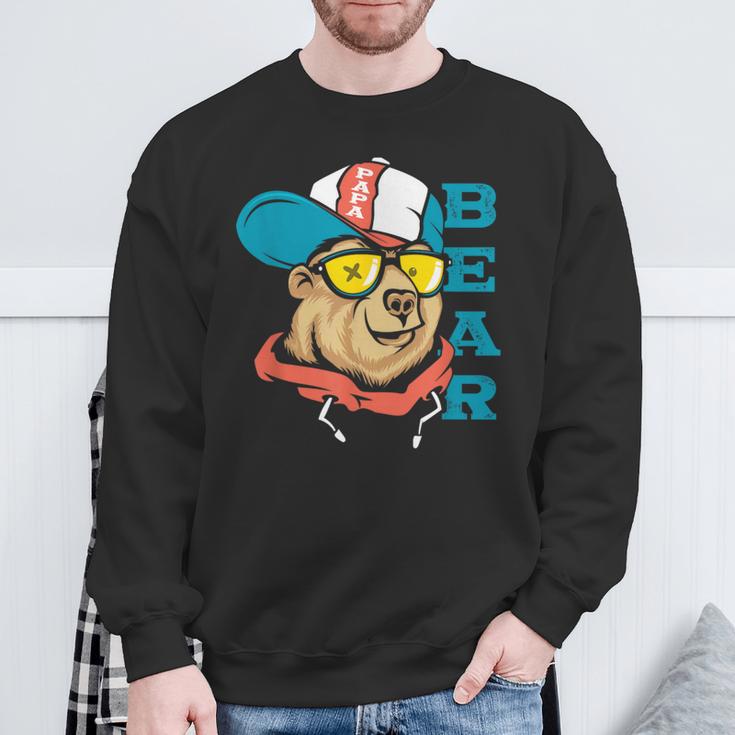 Vatertagsgeschenk Papa Bear Papa Bär Spruch Lustig Für Papa Sweatshirt Geschenke für alte Männer