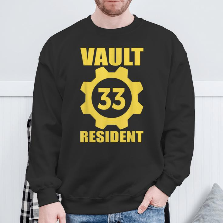 Vault 33 Resident Yellow Blue Sweatshirt Gifts for Old Men