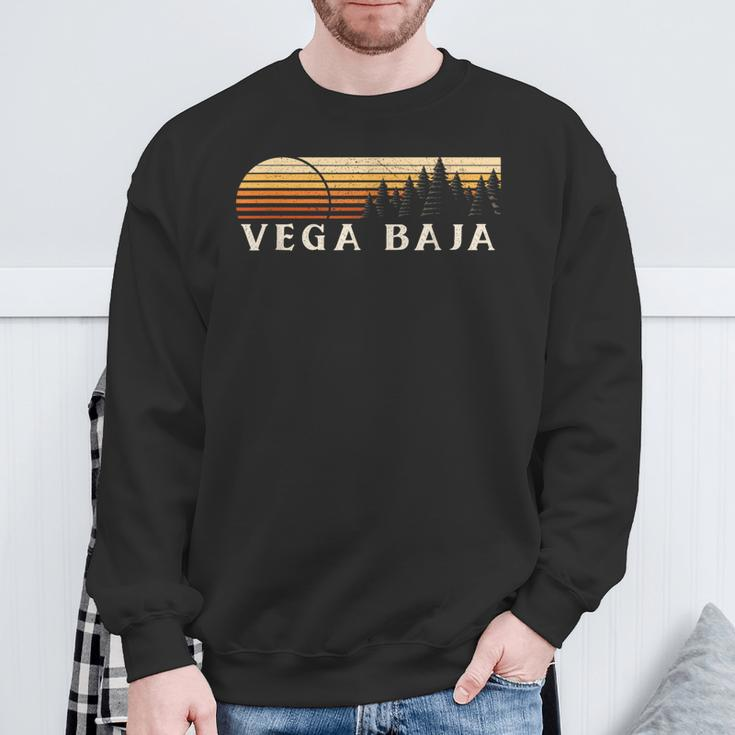 Vega Baja Pr Vintage Evergreen Sunset Eighties Retro Sweatshirt Gifts for Old Men