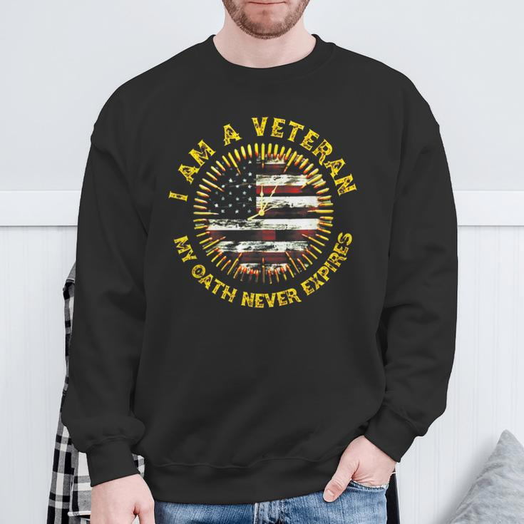 I Am A Veteran My Oath Never Expires Veterans Sweatshirt Gifts for Old Men