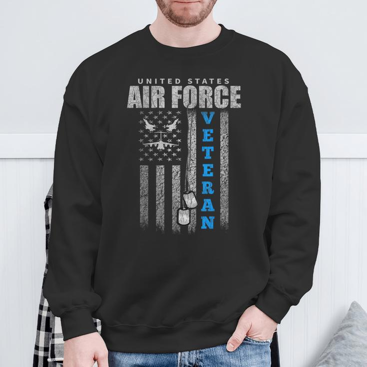 Veteran Of The Us Air Force Usa Flag Veterans Sweatshirt Gifts for Old Men