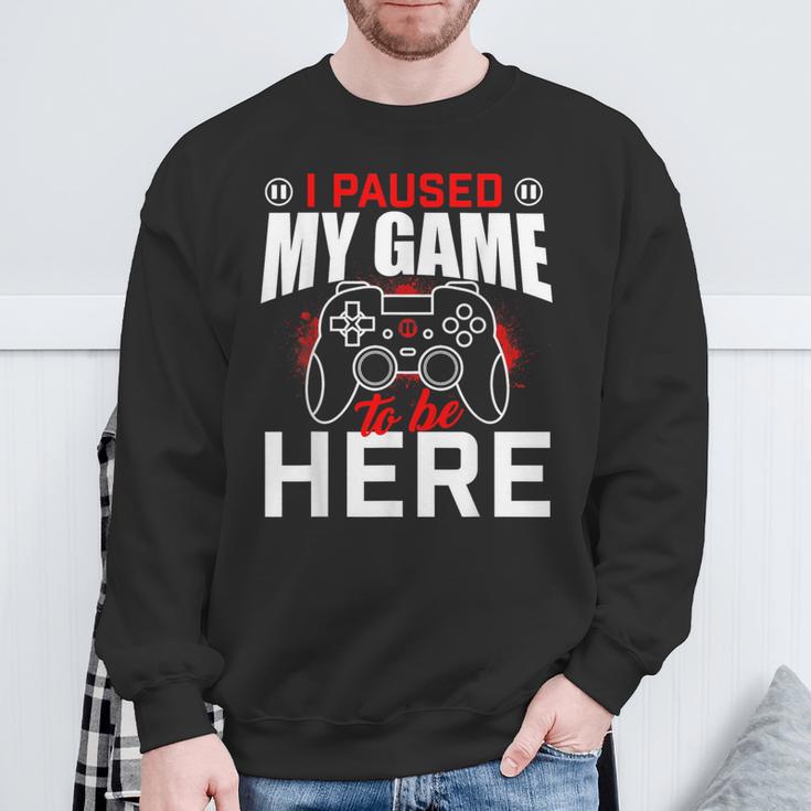 Video-Spiel Pausiert Gaming & Gamer Geschenk Sweatshirt Geschenke für alte Männer